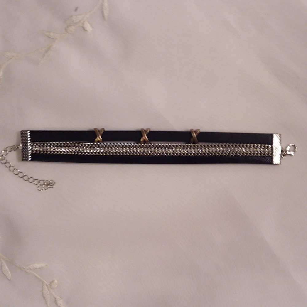 Leather Style Black Bracelet Band